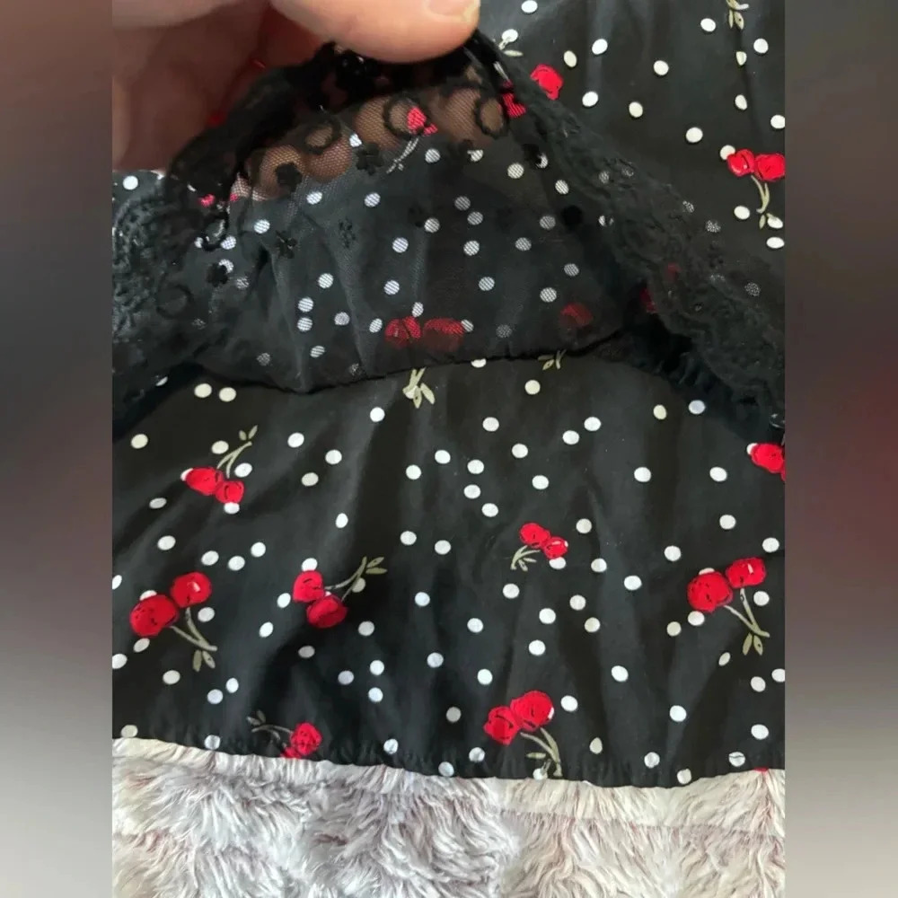 Epic Threads Girls Black and Red Cherry Dress Size Medium - Picture 5 of 13